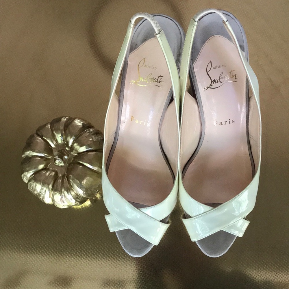 Authentic Christian Louboutin chunky heel sandals